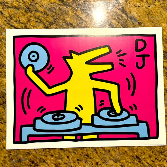 keith Haring Foundation Art Keith Haring Foundation Dj Dog Print